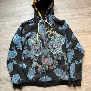 AOP Christian Audigier Y2K hoodie